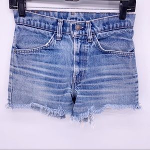 VINTAGE Levi’s Orange Tab Distressed Jean Shorts size 25